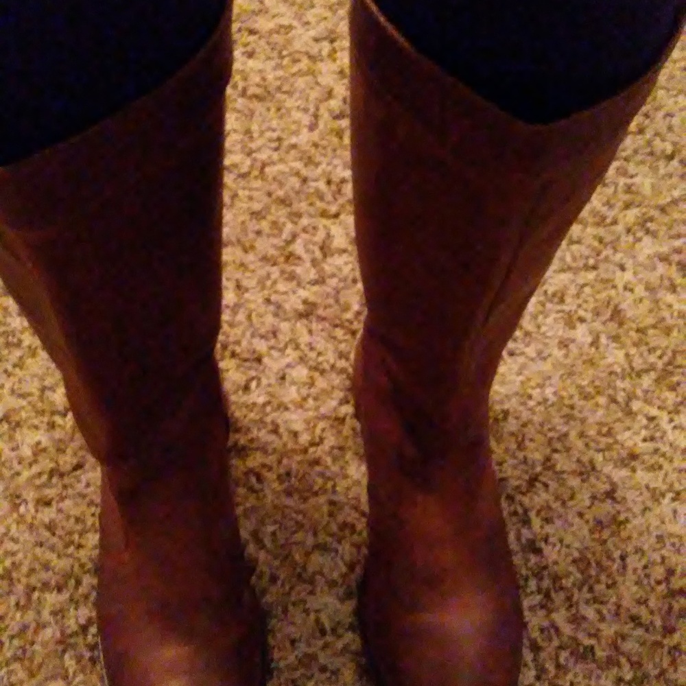 Tall Brown Diesel boots size 6
